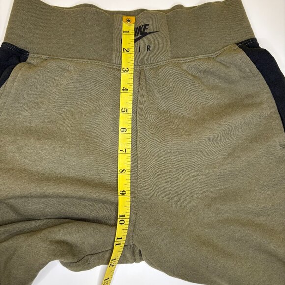 Nike Air Jogger Sweat‎ Pants Womens Size XS Olive Green Black Color Block Fleece - Picture 7 of 9
